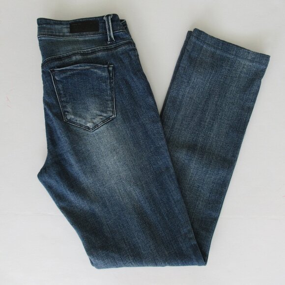 ELAN Womens Straight Jeans Semi Distressed, Stretch, Mid Rise, Sz Small - Picture 3 of 14
